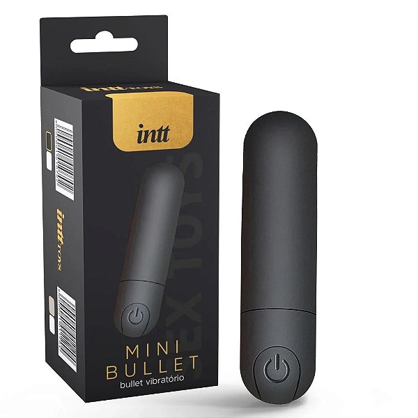 MINI BULLET PRETO RECARREGAVEL COM 10 MODOS INTT