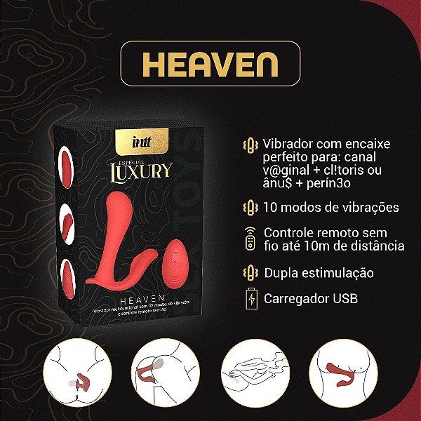 VIBRADOR MULTIFUNCIONAL COM CONTROLE REMOTO HEAVEN LUXURY INTT