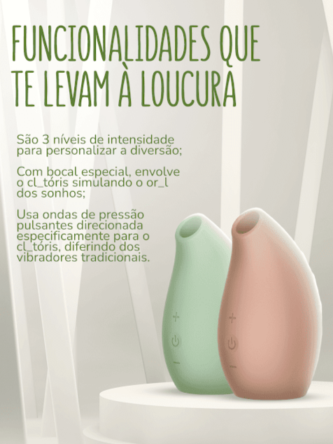 VIBRADOR COM ONDAS DE PRESSÃO CLIT ME ON NUDE INTT TOYS