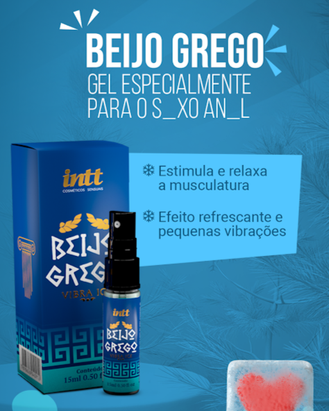 GEL ESTIMULANTE ANAL BEIJÁVEL VIBRA ICE BEIJO GREGO 17ML INTT