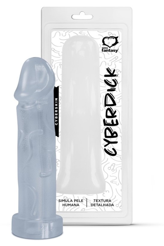 CAPA PENIANA EM CYBERSKIN 19X5 CM CYBERDICK SEXY FANTASY