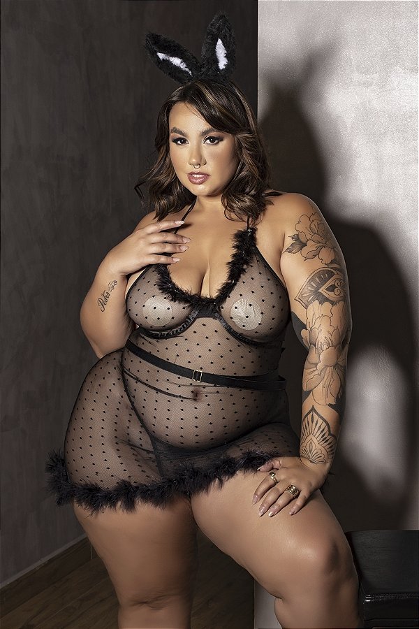 FANTASIA LUXO COELHA SENSUAL PLUS SIZE