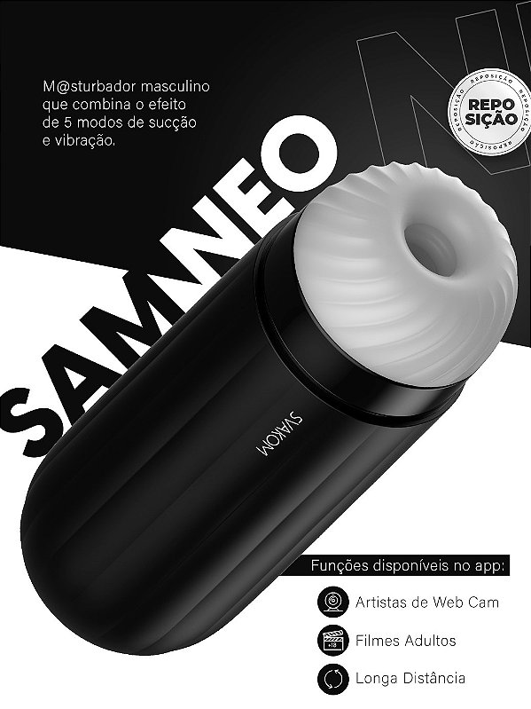 MASTURBADOR COM SUCÇÃO INTERATIVO POR APP SAM NEO 2 PRO SVAKOM