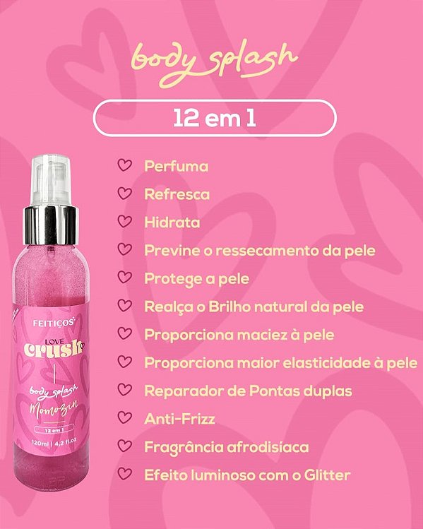 BODY SPLASH 12 EM 1 LOVE CHRUSH MOMOZIN 120ML FEITIÇOS