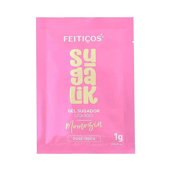 GEL SUGADOR LÍQUIDO SACHÊ SUGALIK MOMOZIN 1G FEITIÇOS AROMÁTICO