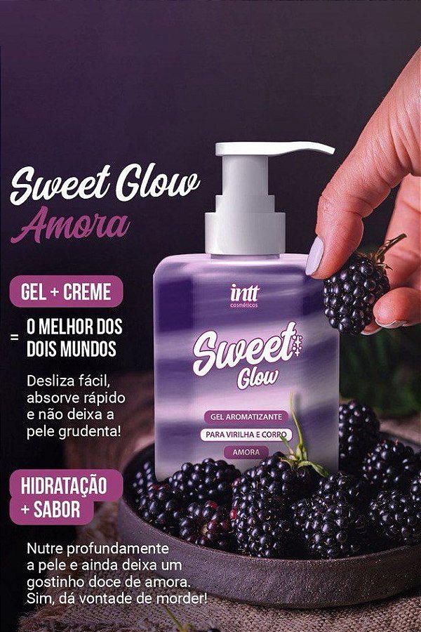 GEL CREME HIDRATANTE PARA VIRILHA SWEET GLOW AMORA 240ML INTT