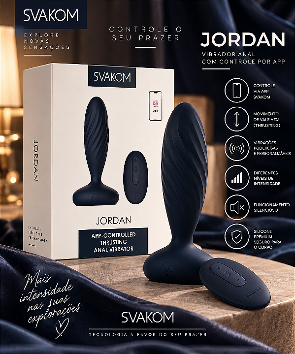 PLUG ANAL COM MOVIMENTO E CONTROLE E APP JORDAN SVAKOM