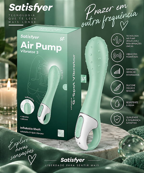 VIBRADOR INFLÁVEL AIR PUMP VIBRATOR 3 SATISFYER