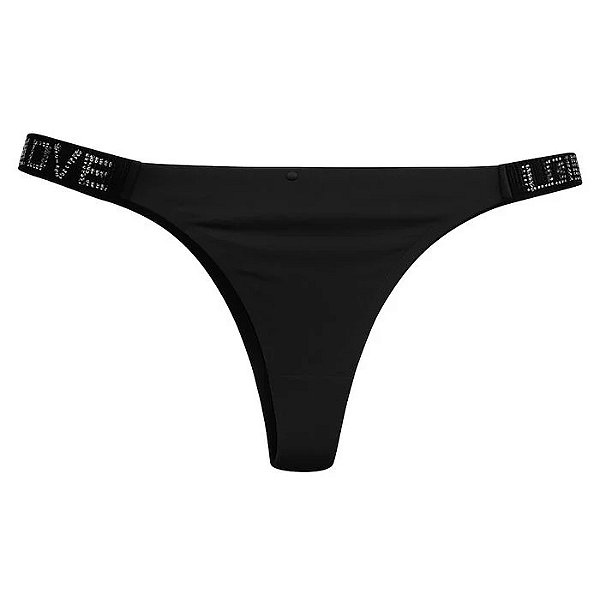 CALCINHA FIO DENTAL STRASS LOVE E CORTE A LASER E LISA