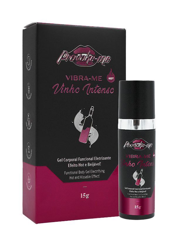 GEL ELETRIZANTE BEIJÁVEL VIBRA-ME VINHO INTENSO HOT 15G PROVOKE-ME