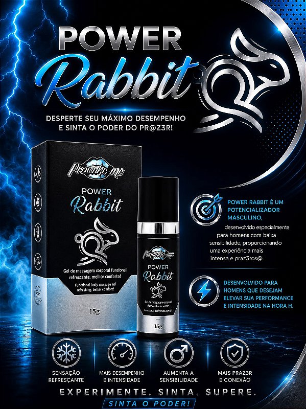 GEL POTENCIALIZADOR MASCULINO POWER RABBIT 15G PROVOKE-ME