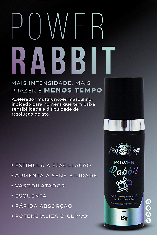 GEL POTENCIALIZADOR MASCULINO POWER RABBIT 15G PROVOKE-ME