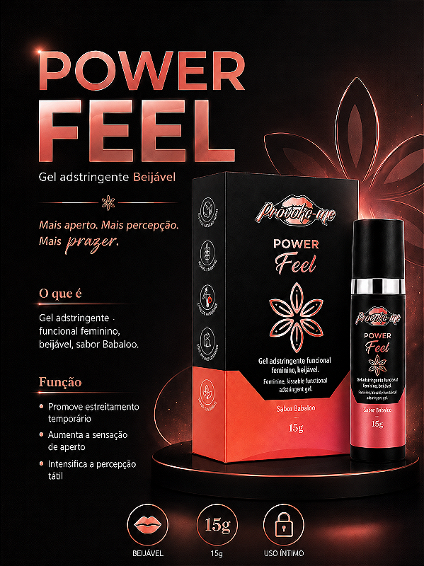 GEL ADSTRINGENTE BEIJÁVEL POWER FEEL 15G PROVOKE-ME
