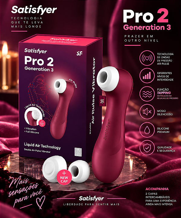 VIBRADOR SATISFYER PRO 2 GENERATION 3 VINHO