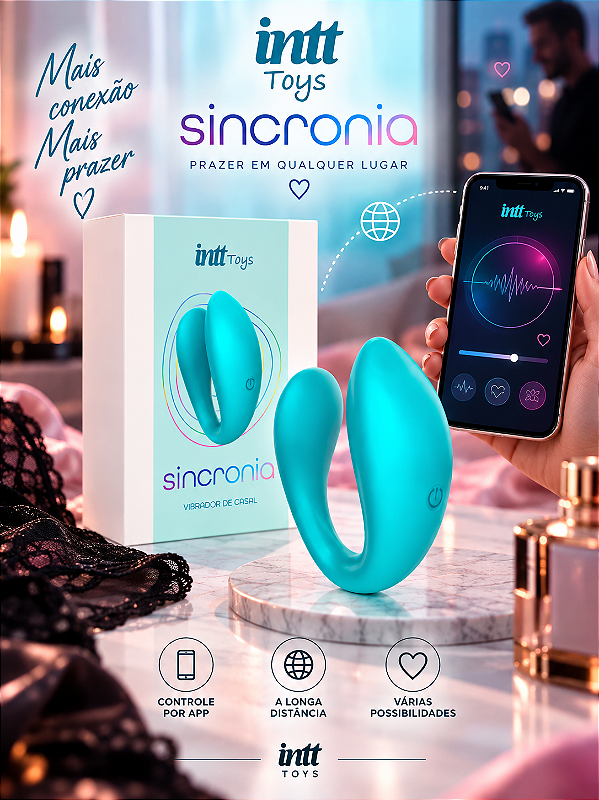 VIBRADOR DE CASAL POR APP SINCRONIA INTT