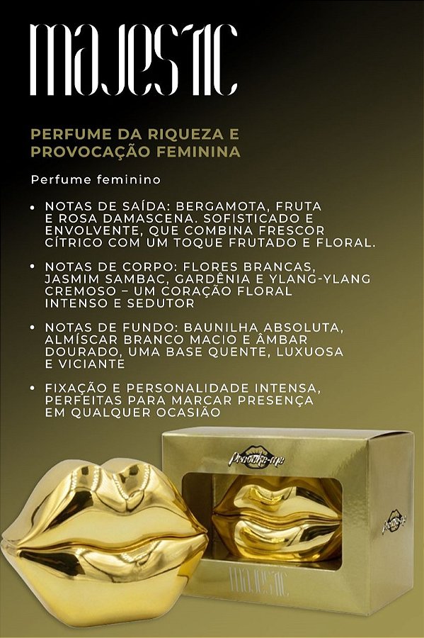 PERFUME MAJESTIC DA PRESENÇA E LUXÚRIA 30ML PROVOKE-ME