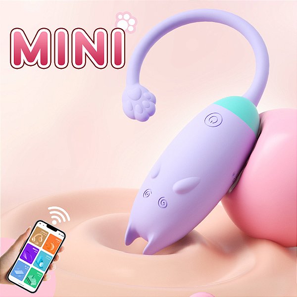 MINI VIBRADOR POR APP FORMATO GATINHO MEOW GOOD MOMENT