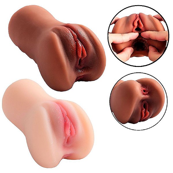 MASTURBADOR MASCULINO FORMATO VAGINA E ÂNUS 16,5 X 9,0 SI