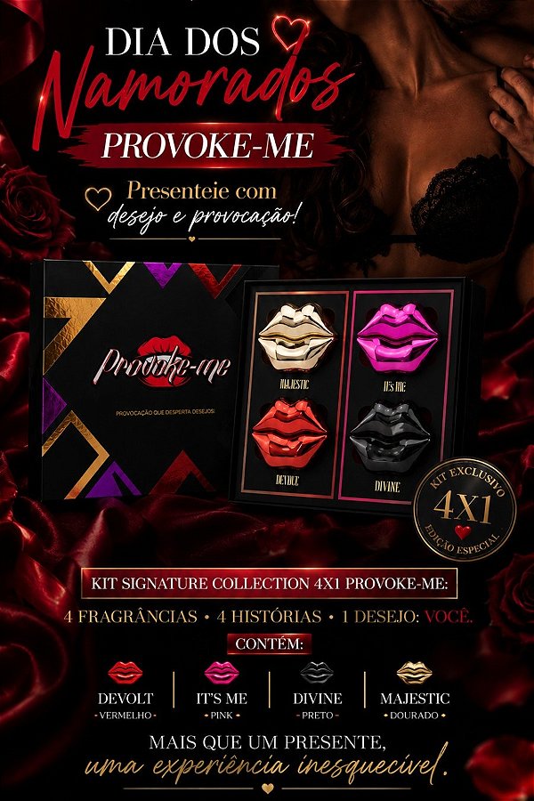 KIT 04 PERFUMES AFORDISIACOS SIGNATURE COLLECTION PROVOKE-ME