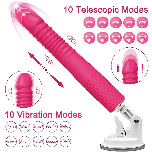 VIBRADOR COM BASE DE APOIO SEX MACHINE VIA APP