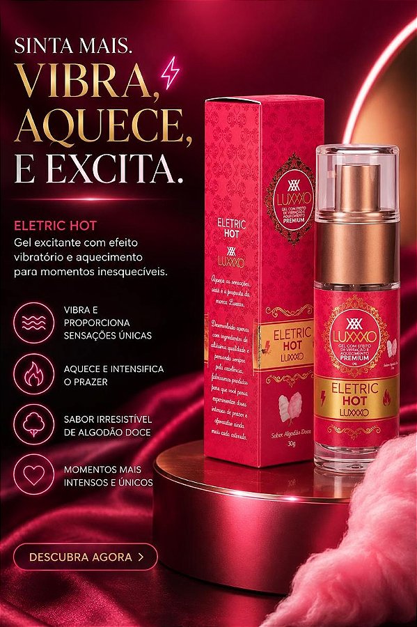 GEL EXCITANTE ELETRIZANTE ELETRIC HOT ALGODÃO DOCE 30G LUXXXO