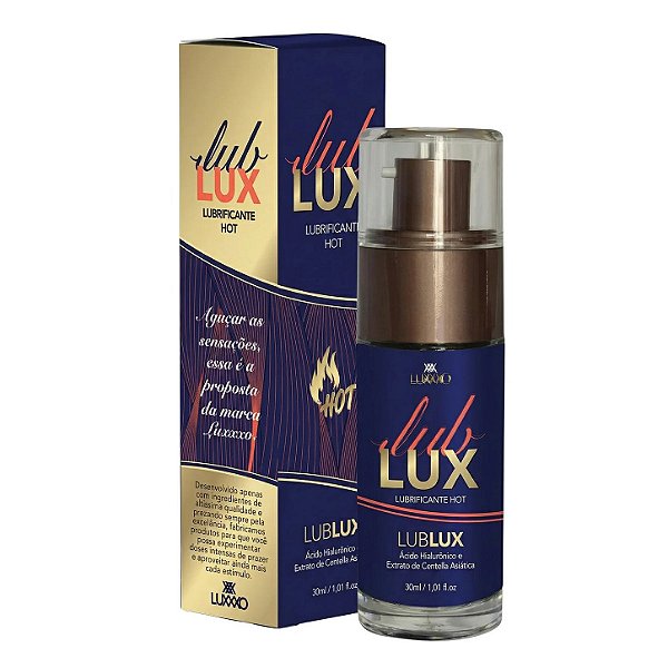 LUBRIFICANTE HOT QUENTE COM ÁCIDO HIALURÔNICO LUB LUX 30GR LUXXXO