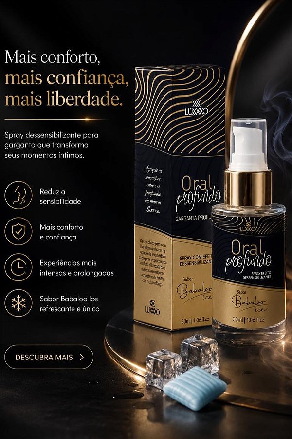 SPRAY EFEITO DESSENSIBILIZANTE BABALOO ICE ORAL PROFUNDO 30ML LUXXXO