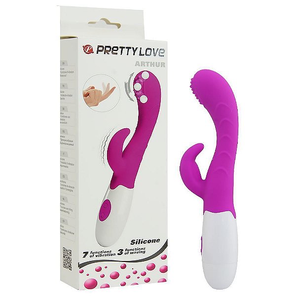 VIBRADOR COM ESTIMULADOR E MOVIMENTO PONTO G ARTHUR PRETTY LOVE