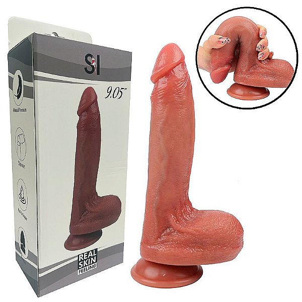 PÊNIS SUPER REALISTICO EM SILICONE LIQUIDO 20,0X4,5 SI