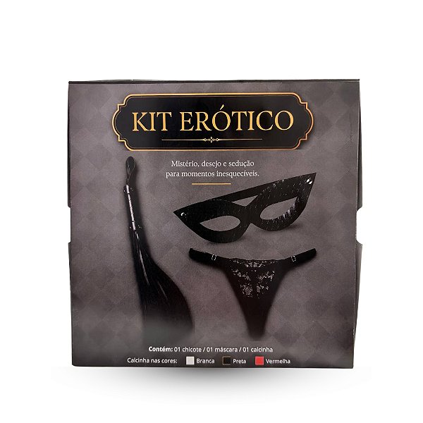 KIT ERÓTICO COM CALCINHA PRETA