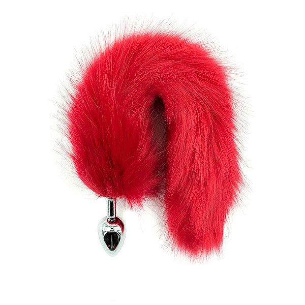 PLUG ANAL PEQUENO RABO DE RAPOSA VERMELHO SI