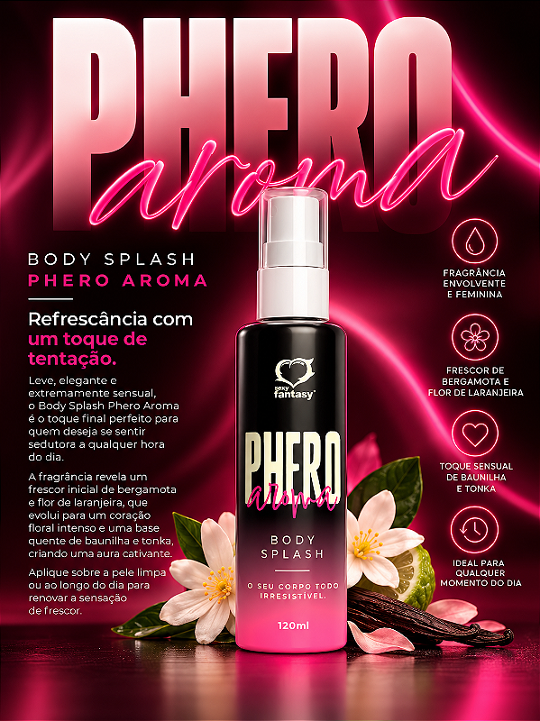 BODY SPLASH PHERO FEMININO 120ML SEXY FANTASY
