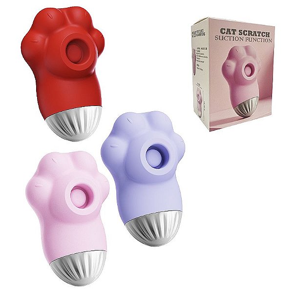 VIBRADOR COM PULSAÇÃO FORMATO DE PATINHA CAT SCRATCH
