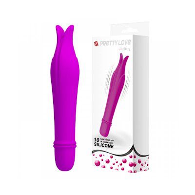 MINI VIBRADOR PONTA DUPLA ESTIMULA O PONTO G COM 10 MODOS DE VIBRAÇÃO EDWARD PRETTY LOVE