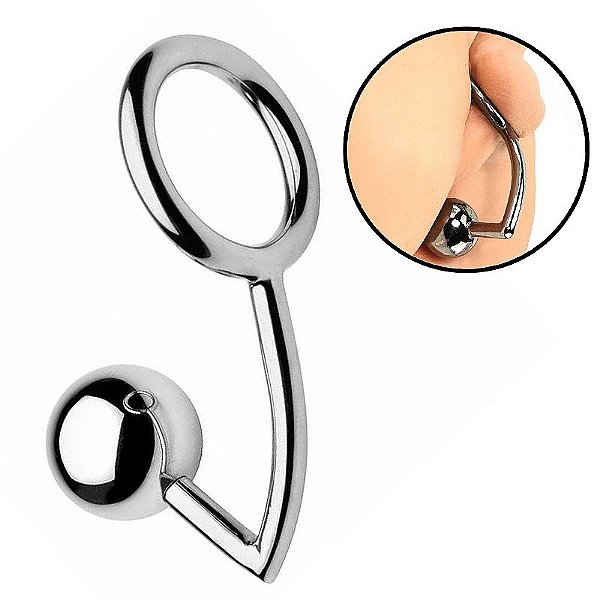 ANEL PENIANO COM PLUG ANAL EM METAL SI