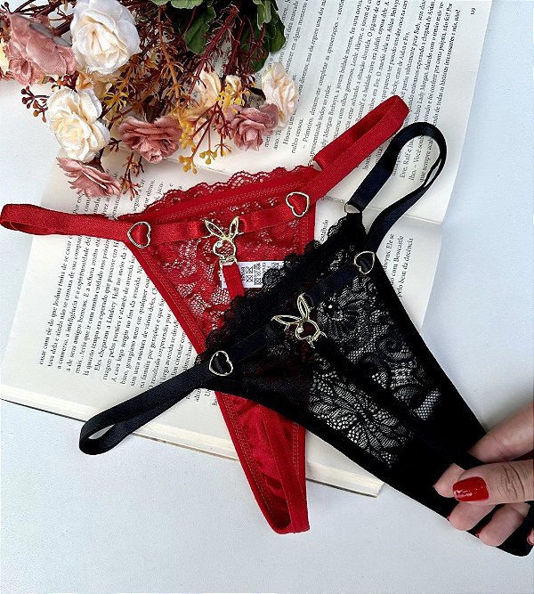 CALCINHA EM RENDA FIO PLAYBOY