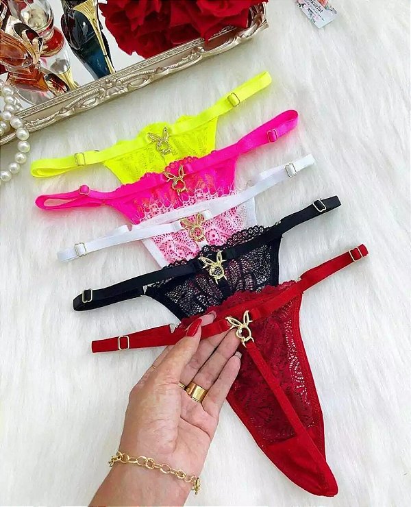 CALCINHA EM RENDA FIO PLAYBOY