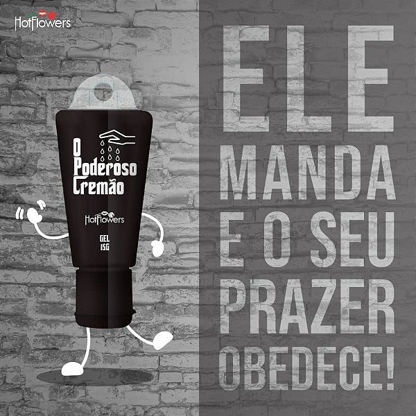 O PODEROSO CREMÃO SENSIBILIZADOR MASCULINO 15G LINHA BRASILEIRINHOS HOT FLOWERS