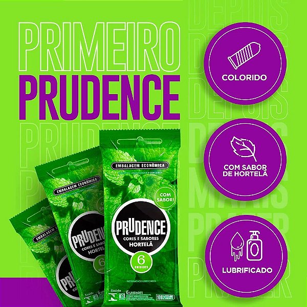 PRESERVATIVOS CORES E SABORES 6 UNIDADES PRUDENCE