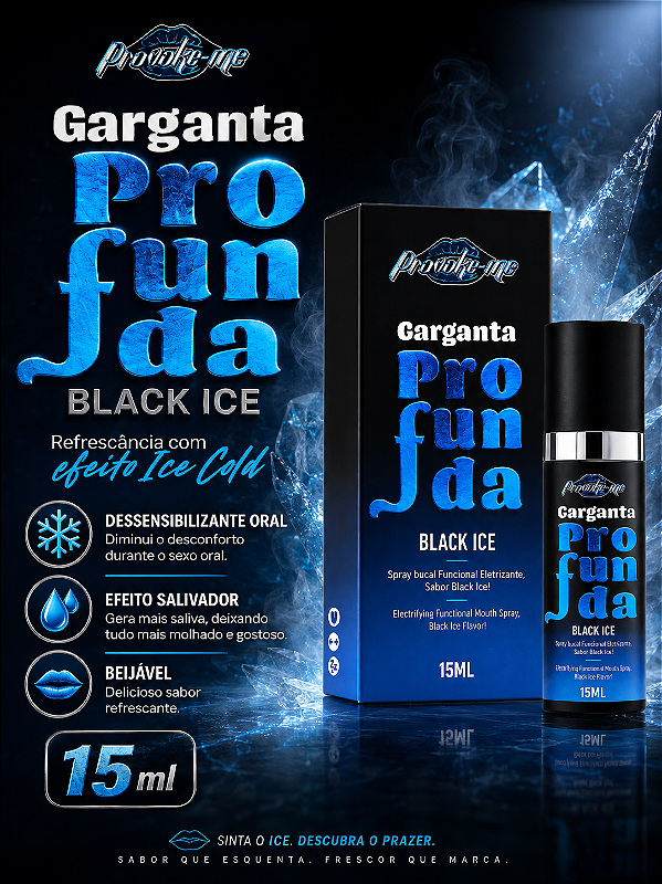 SPRAY GARGANTA PROFUNDA BLACK ICE 15ML PROVOKE-ME