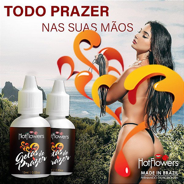 GOTAS DO PRAZER ÓLEO EXCITANTE 15ML HOT FLOWERS