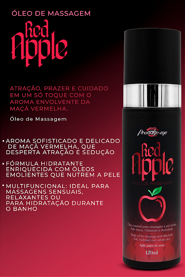 ÓLEO DE MASSAGEM RED APPLE 120ML PROVOKE-ME