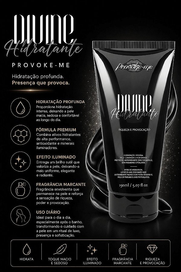 HIDRATANTE CORPORAL DIVINE RIQUEZA E PROVOCAÇÃO 150ML PROVOKE-ME