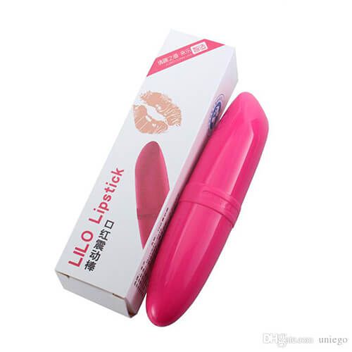 MINI VIBRADOR EM ABS FORMATO DE BATOM LIPSTICK LILO