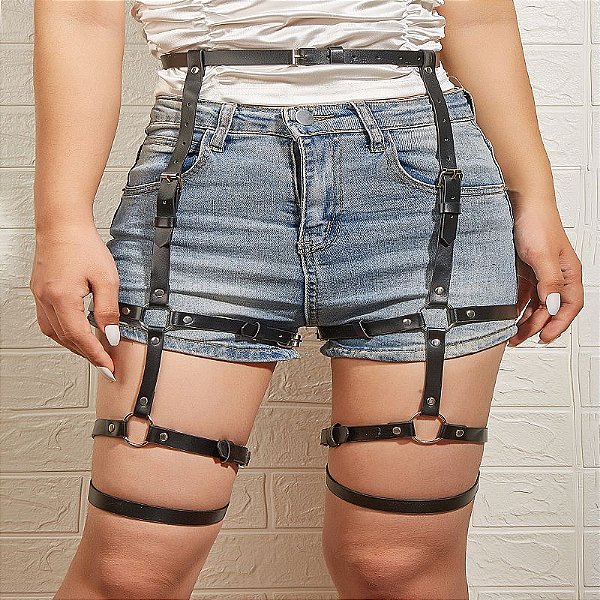 HARNESS CINTA LIGA EM COURO 2 SI