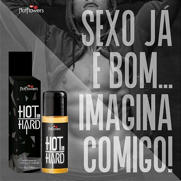 GEL PROVOCADOR DE EREÇÃO HOT & HARD 13GR HOT FLOWERS