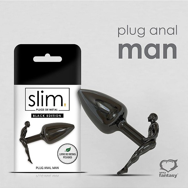 PLUG ANAL MAN LINHA SLIM BLACK EDITION SEXY FANTASY