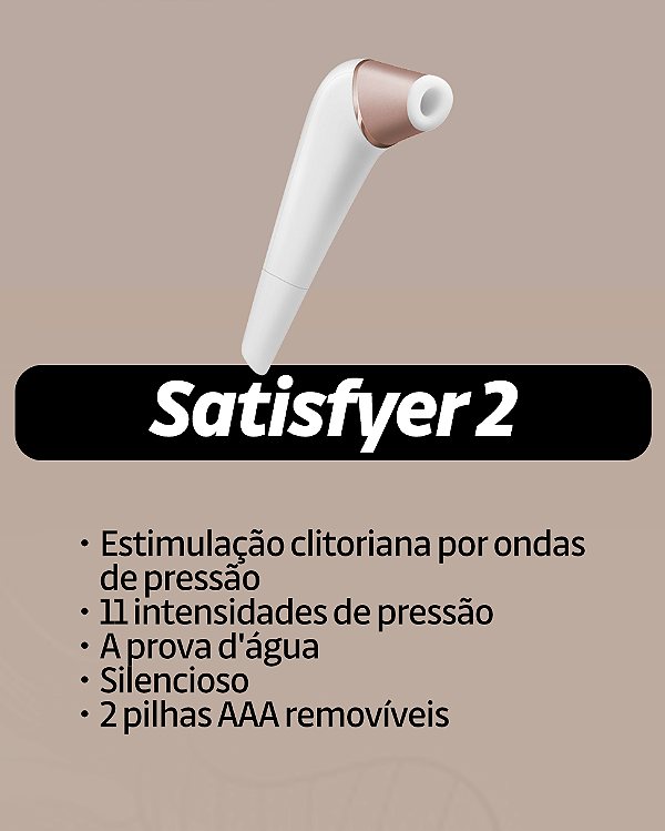 SATISFYER NUMBER TWO ESTIMULADOR CLITORIANO COM 11 MODOS DE PRESSÃO