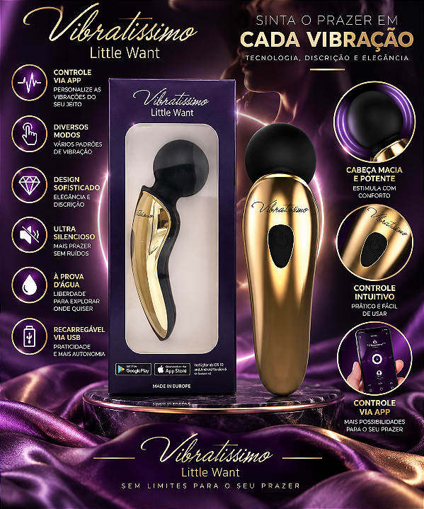 VIBRADOR CONTROLADO POR APLICATIVO VIBRATISSIMO BLACK INTT