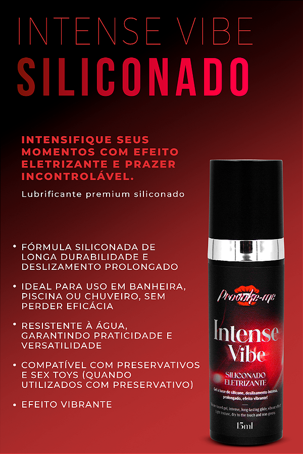 LUBRIFICANTE SILICONADO ELETRIZANTE INTENSE VIBE 15G PROVOKE-ME
